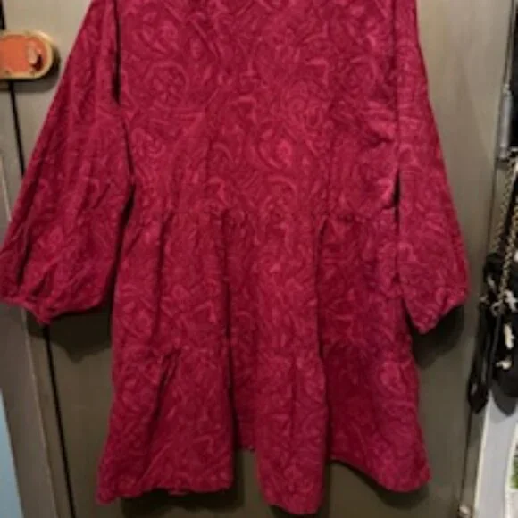 The Bettina Tiered Shirt Dress by Maeve: Mini Paisley Corduroy Edition